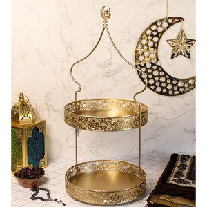 Nuevo último diseño de soporte de pastel decorativo de mesa soporte de pastel de Metal de calidad superior exhibición de postre dulce para uso de Ramadán Eid - Product Image 6