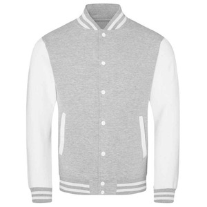 Veste bomber rétro unisexe de style universitaire, directement de l'usine, avec manches en cuir à motif, imperméable et coupe-vent, OEM - Product Image 2