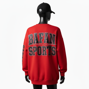 Sudadera Extra Grande para Mujer, Felpa Gruesa de 320 GSM, Tela Suave, Color Rojo, con Logotipo Personalizado por Transferencia de Calor, Sudaderas Transpirables para Mujer - Product Image 5