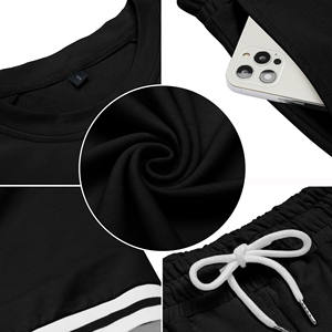 Meilleur ensemble T-shirt et short d'été respirant à col en V grande taille de couleur unie pour homme, style urbain, vente en gros Pakistan - Product Image 1