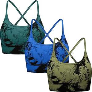 New Trend Full Cup <b>Sport</b> <b>Bra</b> for <b>Ladies</b> Wirefree V-Neck Seamless High Elastic Nylon Spandex Padded Plus Size Breathable - Product Image 1