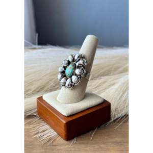 Southwest Handmade Multi Stone Sterling Silver Cluster Ring Adjustable Bezel <b>Set</b> - Product Image 4