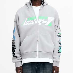 เสื้อฮู้ดซิปผู้ชายแบบใหม่ ผ้าฟลีซ สวมใส่สบาย ระบายอากาศ กันน้ำ กันลม สไตล์ลำลองสำหรับฤดูหนาว ลายเรียบ - Product Image 2