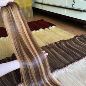 Extensions de cheveux humains piano couleur claire haute qualité 100% cheveux bruts vietnamiens prix de gros - Product Image 1
