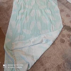 DAFNI BIG PAZAR <b>Purple</b> Printed Starfish Pattern Cotton Terry Fabric Beach <b>Towel</b> White Tassels Medium Weight HDPE Laminated - Product Image 5