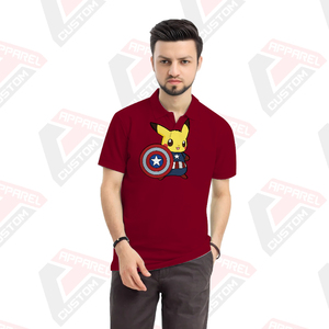 เสื้อโปโลผู้ชายแบบพรีเมี่ยมสำหรับใส่สบายมีสไตล์เป็นมิตรกับสิ่งแวดล้อมผ้าสำหรับปักผ้าบาติกผ้าลูกฟูกผ้ายีนส์ฤดูร้อน - Product Image 1