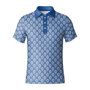 Vente en gros de chemises de golf tricotées à sublimation pour hommes, protection contre les UV en spandex/polyester, respirantes, à séchage rapide, fabriquées au Vietnam - Product Image 4