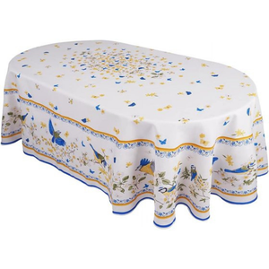 Mantel de Jacquard de Algodón 100% Premium, Personalizable, Forma Redonda para Mesa de Comedor con Técnica de Tejido - Product Image 1