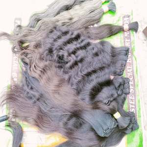 Raw Temple Collected Extensiones de cabello virgen indio Paquetes de peluca doblemente dibujados Cierres de encaje al por mayor - Product Image 5