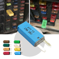 Fusible de Cuchilla Mini PTT para Automoción, Interruptor de Circuito T3 5A-30A, Reinicio Manual, Plástico, Capacidad de Ruptura de 10kA para Coche, Camión, Marino