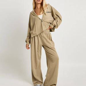 Survêtement avec fermeture éclair et tissu doux, prix avantageux pour les acheteurs en gros, avec une qualité élevée / design élégant, survêtement à jambes droites - Product Image 1