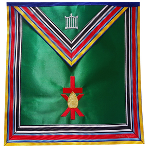 Delantal de portador estándar Artesanal de cuero hecho a medida Freemason Master Mason Grand Lodge bordado Regalia personalizable Masonic - Product Image 4