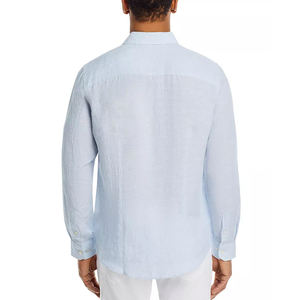 Camisa de lujo personalizada para hombre estilo de negocios delgada suave comodidad estilos ajustados camisa de vestir informal de manga larga para hombres - Product Image 4