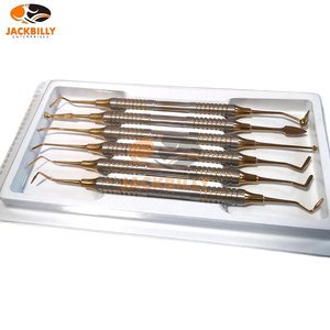 Wholesale 6-Piece Blue and Yellow Composite <b>Resin</b> Filler Dental Instrument <b>Kit</b> Stainless Steel Aesthetic Set Medic Instrument - Product Image 2