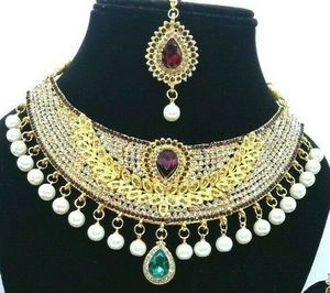 Ensemble collier et boucles d'oreilles de mariée pour femmes, zircon vintage, cadeau de mariage et de fiançailles, bijoux, colliers, accessoires de mariée, vente en gros - Product Image 2