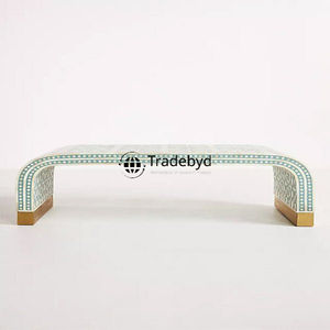 โต๊ะกาแฟฝังกระดูกตกแต่งด้วยลวดลายที่ซับซ้อนเหมาะสำหรับการตั้งค่าการกลั่นคอนโซลฝังกระดูกเพิ่มเสน่ห์ทางวัฒนธรรม - Product Image 2