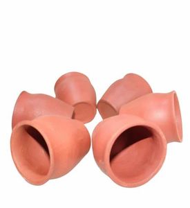 Tazas y Platillos de Té de Vidrio Terracota Vintage Ecológicas de la Mejor Calidad de Fabricante Indio, Color Personalizado, Precio al por Mayor, Arcilla - Product Image 1