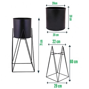 Support de plante avec pot de jardinières en métal pour maison ferme balcon jardin décoration extérieure intérieure et personnalisable - Product Image 6
