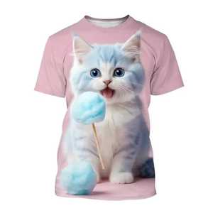 Mode Cat3D Imprimer T-shirt Mignon Animal Pet Cats Graphic T-shirt - Product Image 1