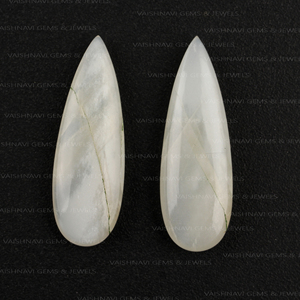 Cuentas de piedra lunar Briolette de pera de 10x30mm de color blanco Natural de alta calidad, piedras preciosas sueltas de cuarzo para fabricación de joyas calibradas a granel - Product Image 5