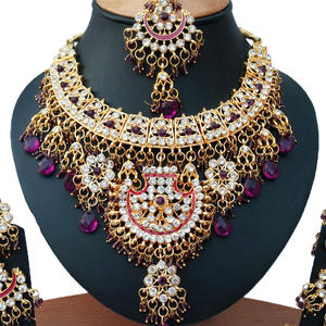 Gold Plated Alloy Vintage Flower Traditional Artificial Set Women Engagement Anniversary Wedding Bridal Party Necklace Earrings - Product Image 2