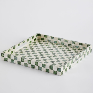 Capiz ถาดเสิร์ฟสี่เหลี่ยมพร้อมที่จับสำหรับห้องนั่งเล่นเคาน์เตอร์ครัวอาหารเช้าจากเวียดนาม - Product Image 2