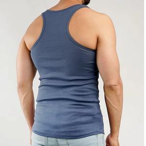 Camisetas sin Mangas Casuales de Alta Calidad para Hombre, de Poliéster/Algodón, a Cuadros, Cuello Redondo, Secado Rápido y Ecológicas - Product Image 2