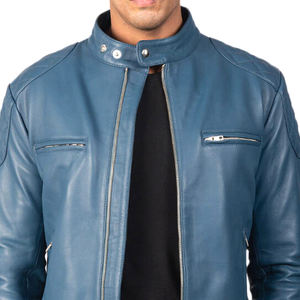 Vestes en cuir respirantes anti-vent pour hommes Veste en cuir automne hiver Veste classique pour hommes à vendre - Product Image 6