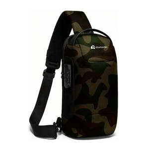 Bluelander Fashion Anti-Theft Men's Crossbody <b>Backpack</b> <b>Lightweight</b> with USB Port Code Lock and Zipper Closure Waterproof - Product Image 6