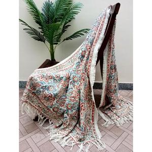 Manta de algodón de lujo con estampado de bloque de mano indio, tela TNT ecológica, decoración del hogar, tiro de playa al por mayor - Product Image 1