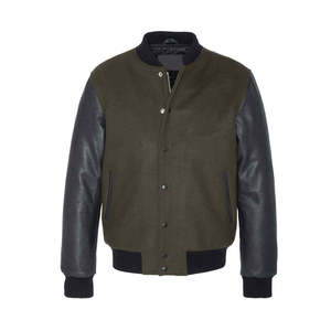 Veste universitaire pour homme Manches en laine Qualité supérieure Broderie personnalisée Veste de baseball universitaire pour homme - Product Image 5