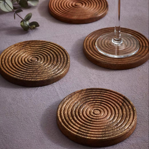 Posavasos Redondos de Madera Natural de Acacia para Tazas de Café, Té, Tazones y Jarras - Product Image 1