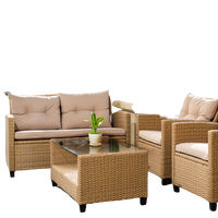 Ensemble de salon MORA, canapé en rotin, mobilier d'extérieur moderne, ensemble de jardin, Vietnam