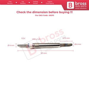 BGP3 1 Piece <b>Heater</b> Glow <b>Plugs</b> GX119 0100226258 88900724 11591501 11591601 for Benz - Product Image 5