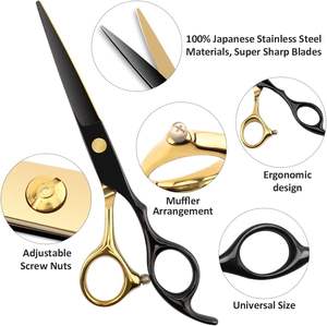 Tijeras de peluquería de alta calidad Tijeras de peluquería con servicio OEM Tijeras de peluquero de corte de pelo de acero inoxidable de alta garantía - Product Image 1