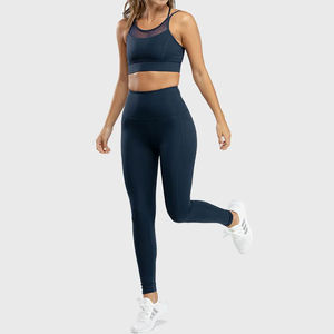 ชุดโยคะพลัสไซส์สั่งทำขายส่งปี 2025 ชุดออกกำลังกายสำหรับผู้หญิง ชุดฟิตเนสสำหรับออกกำลังกายกลางแจ้ง เสื้อผ้าออกกำลังกายน้ำหนักเบา เอวยางยืด รับผลิตแบบ OEM - Product Image 5
