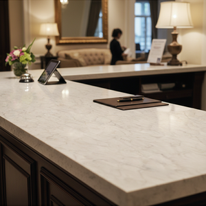 Fábrica personalizada 2025 nuevo pulido Calacatta gris venas losas de piedra de cuarzo Artificial para tocador encimera de cocina gabinete - Product Image 2