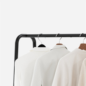 Corner <b>Coat</b> Rack Land Bedroom Living Room Clothing Rack <b>with</b> 2 <b>Shelves</b> and 6 <b>Hooks</b> - Product Image 2