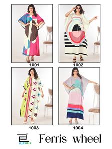 Hermosa pluma Crape estampado en relieve Kurta para mujer por Maruti Fashion para ropa de playa india y pakistaní - Product Image 6