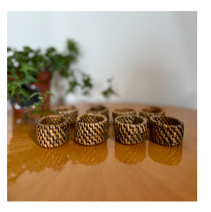 Porte-ronds de serviette pas cher prix rond de serviette en rotin naturel lot de 4 pièces tailles personnalisées fait à la main prix de gros - Product Image 2