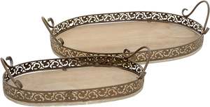 Trendsetting ถาดโลหะกลมเคลือบทองอเนกประสงค์สำหรับกาแฟ - Product Image 3