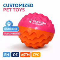 Pelota de Juguete para Perros de Lujo Personalizada OEM, Hecha de Goma TPR con Superficie Estampada, Ecológica, Duradera, Fabricante de Marca Privada
