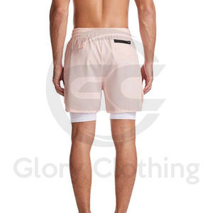 กางเกงขาสั้นตาข่ายฤดูร้อน ชุดลำลองผู้ชาย กางเกงขาสั้น รับสกรีนโลโก้ สีพื้น กางเกงขาสั้นผู้ชาย - Product Image 2
