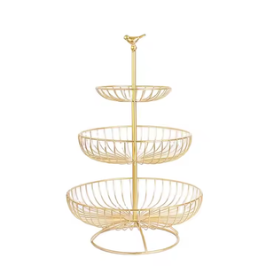 Portable L <b>Basket</b> Fruit <b>Basket</b> <b>Bread</b> <b>Basket</b> Vegetable Rack Fruits Vegetable Bowl Desserts Candy Buffet Plates Serving Tray Iron - Product Image 1