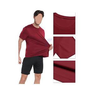 เสื้อออกกำลังกายผู้ชาย เสื้อวิ่ง เสื้อยิม แห้งเร็ว แขนสั้น ระบายอากาศ ซับเหงื่อ ผ้าฝ้าย 100% แบบลำลอง - Product Image 2