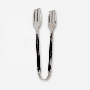 Pinzas de cocina de metal con acabado plateado para cocinar ensalada, pan, barbacoa, utensilio para servir para el hogar, Hotel, cocina, uso elegante, pinzas de diseño - Product Image 4