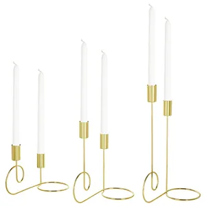 Bougeoir en métal unique design martelé résistant à la chaleur anniversaire noël centre de table décoratif maison - Product Image 1