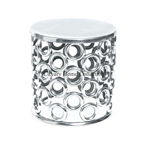 Côté en métal en forme d'arbre et Table basse en laiton abat-jour antique et verre fait forme ronde haut maison décorative Design luxueux - Product Image 3