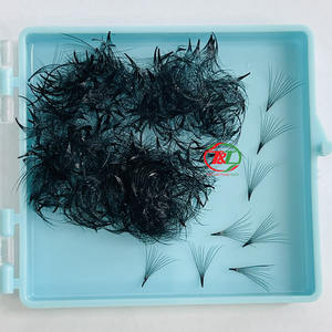 Extension de cils haute qualité extension de cheveux humains ventilateur préfabriqué en vrac emballage premium personnaliser boîte ventilateurs de cils fournitures - Product Image 6