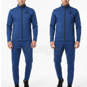 Ensemble de survêtement d'hiver pour hommes athlétiques, deux pièces, veste et pantalon de sport légers et écologiques, fermeture éclair intégrale, vêtements de performance - Product Image 3